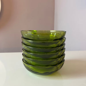 Set: 6x Schale grüner Apfel Glas