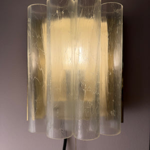 Wandlampe Eisglas Messing von Doria