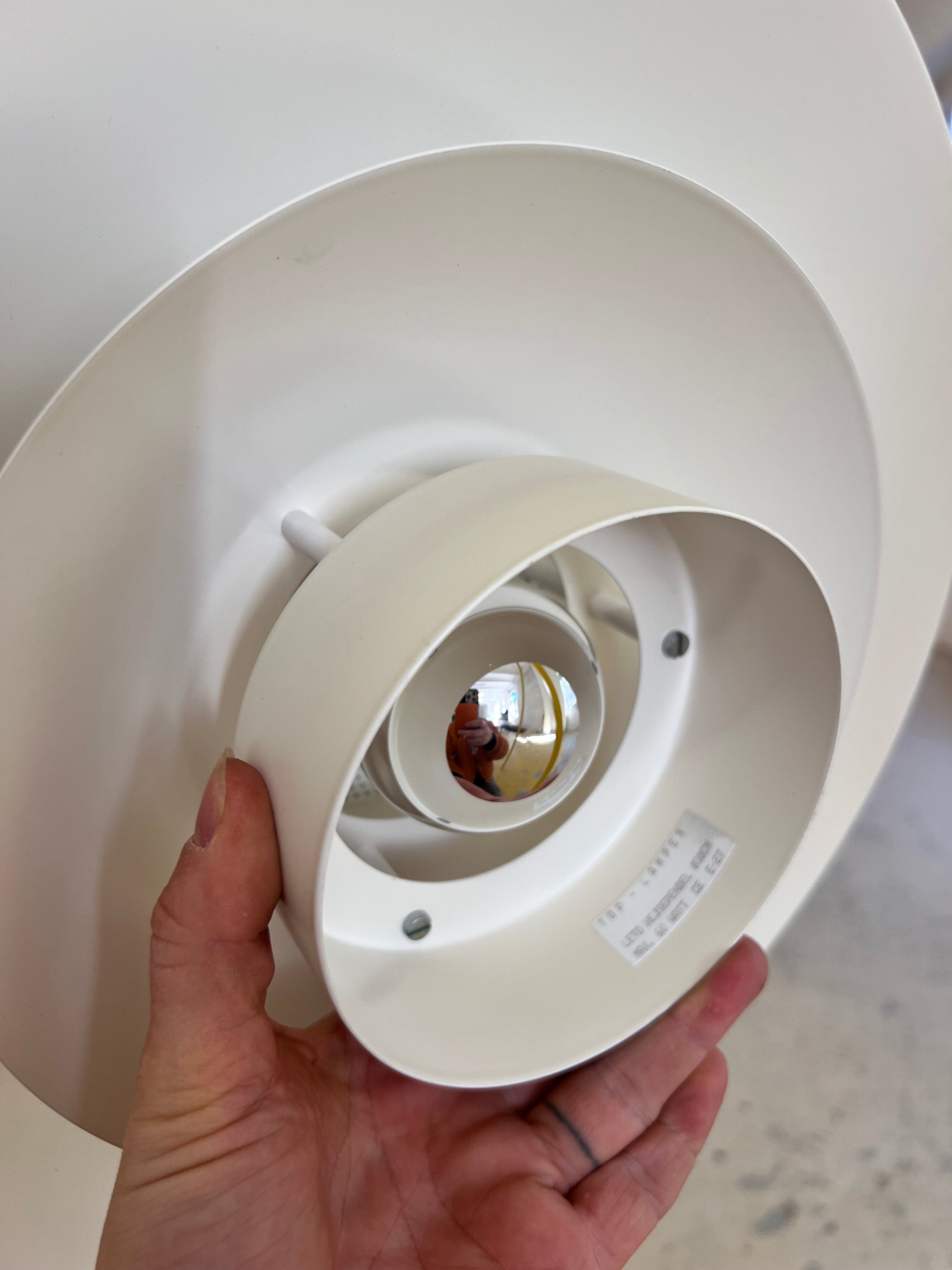 Lamellenlampe Modell Leto cremeweiß von Top Lamper