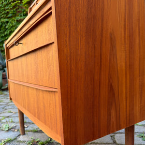 Sekretär Teak mit Spiegel & Schloss aus Dänemark