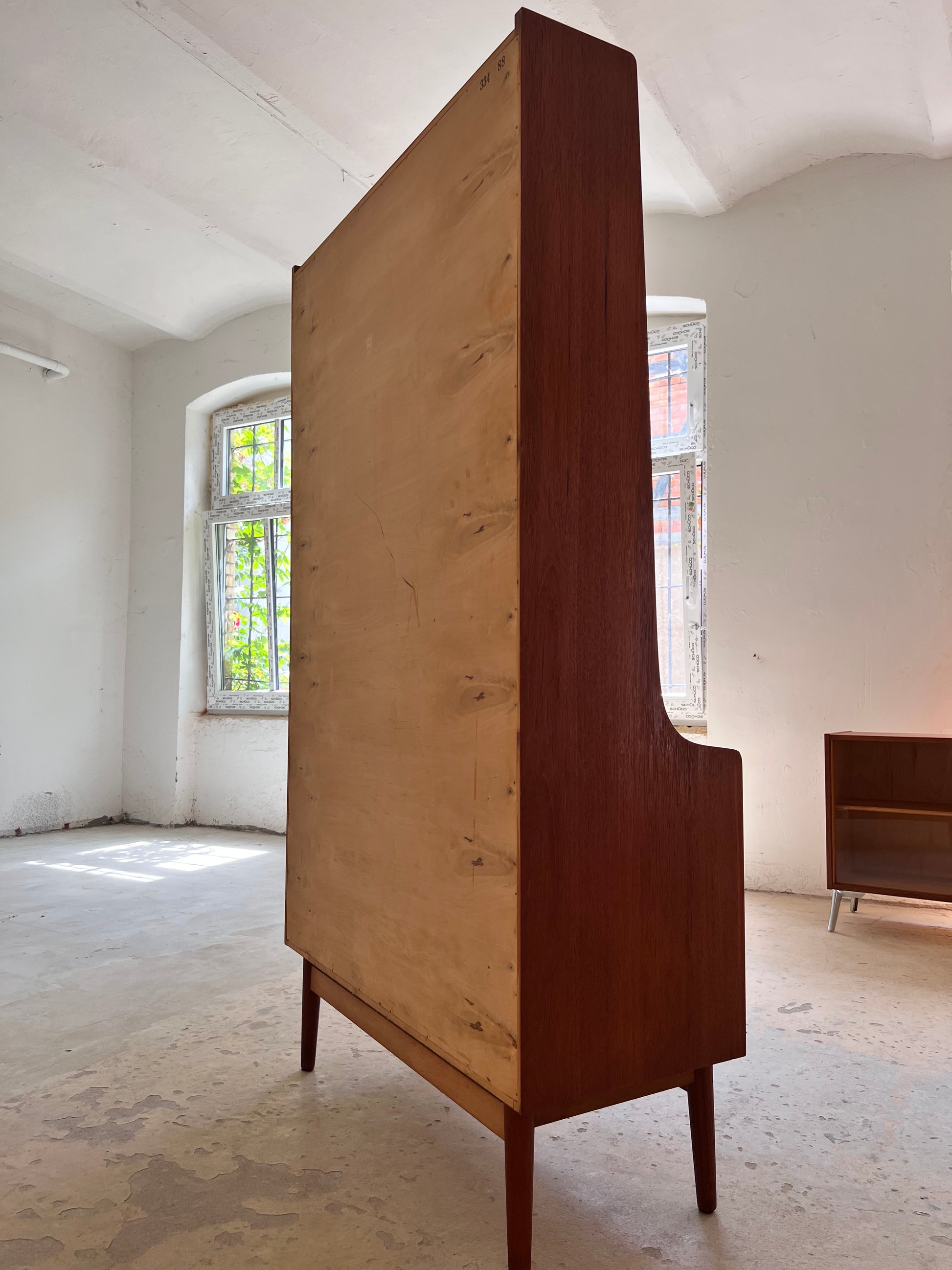 Bücherregal Teak mit Sekretär & Ausziehplatte von Johannes Sorth für Nexø