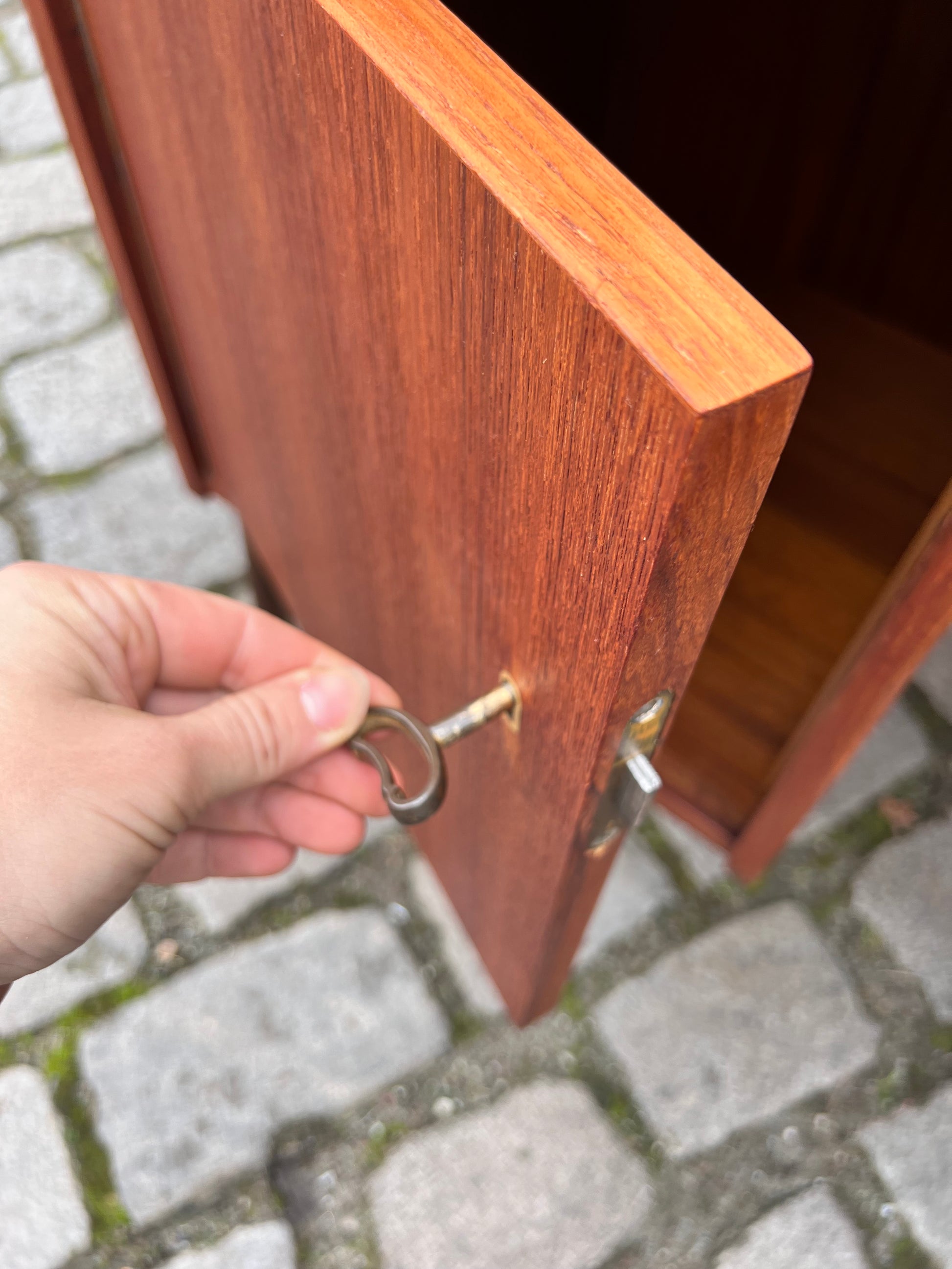 Freistehender Schreibtisch Teak von VKW Möbel
