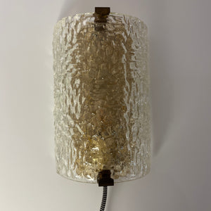 Wandlampe Glas Messing von Orrefors