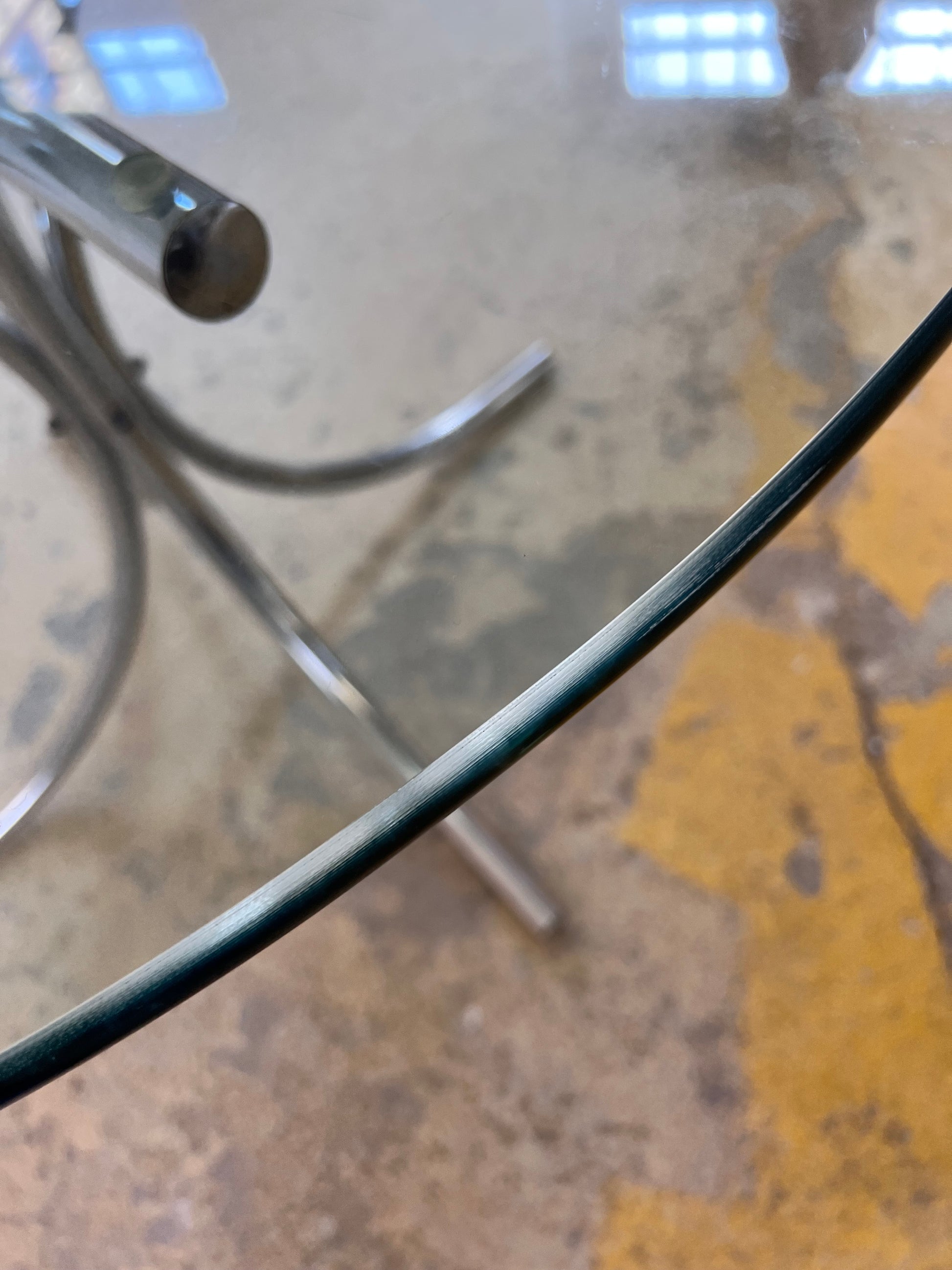 Runder Esstisch Glas & Chrom
