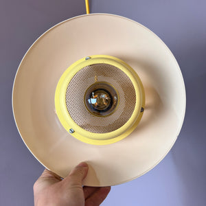 Lamellenlampe neu lackiert gelb creme