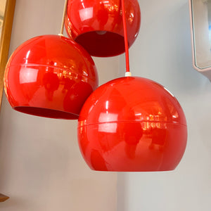 Kugellampe rot Kunststoff