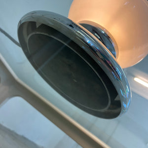 Tischlampe weiß Chrom Glas von Sölken