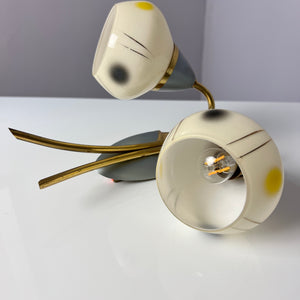 Wandlampe weiß Messing
