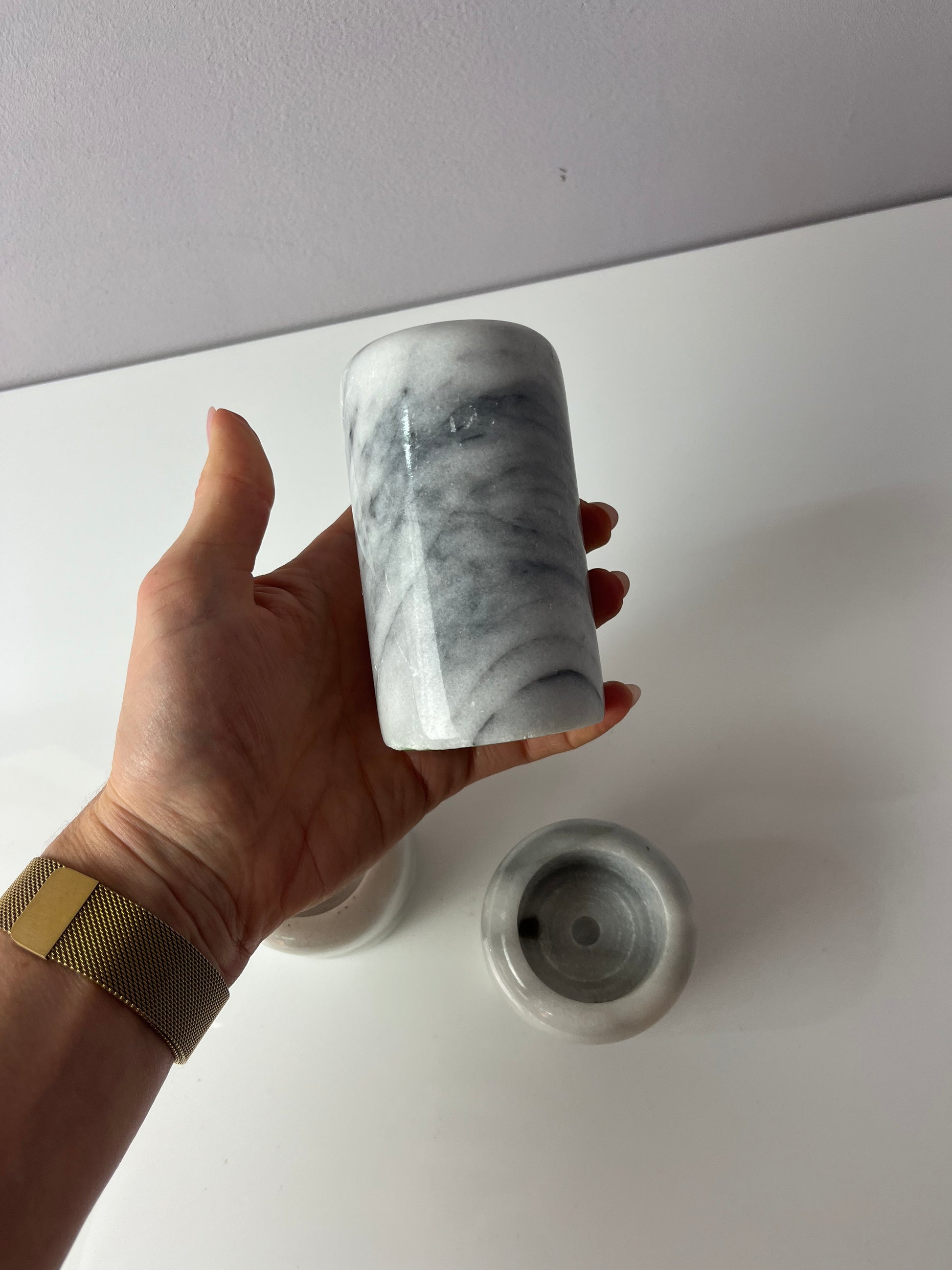 Set: Trio Kerzenständer Marmor