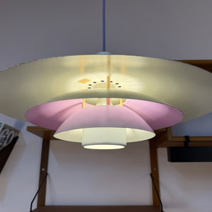 Lamellenlampe weiß lila von Formlight