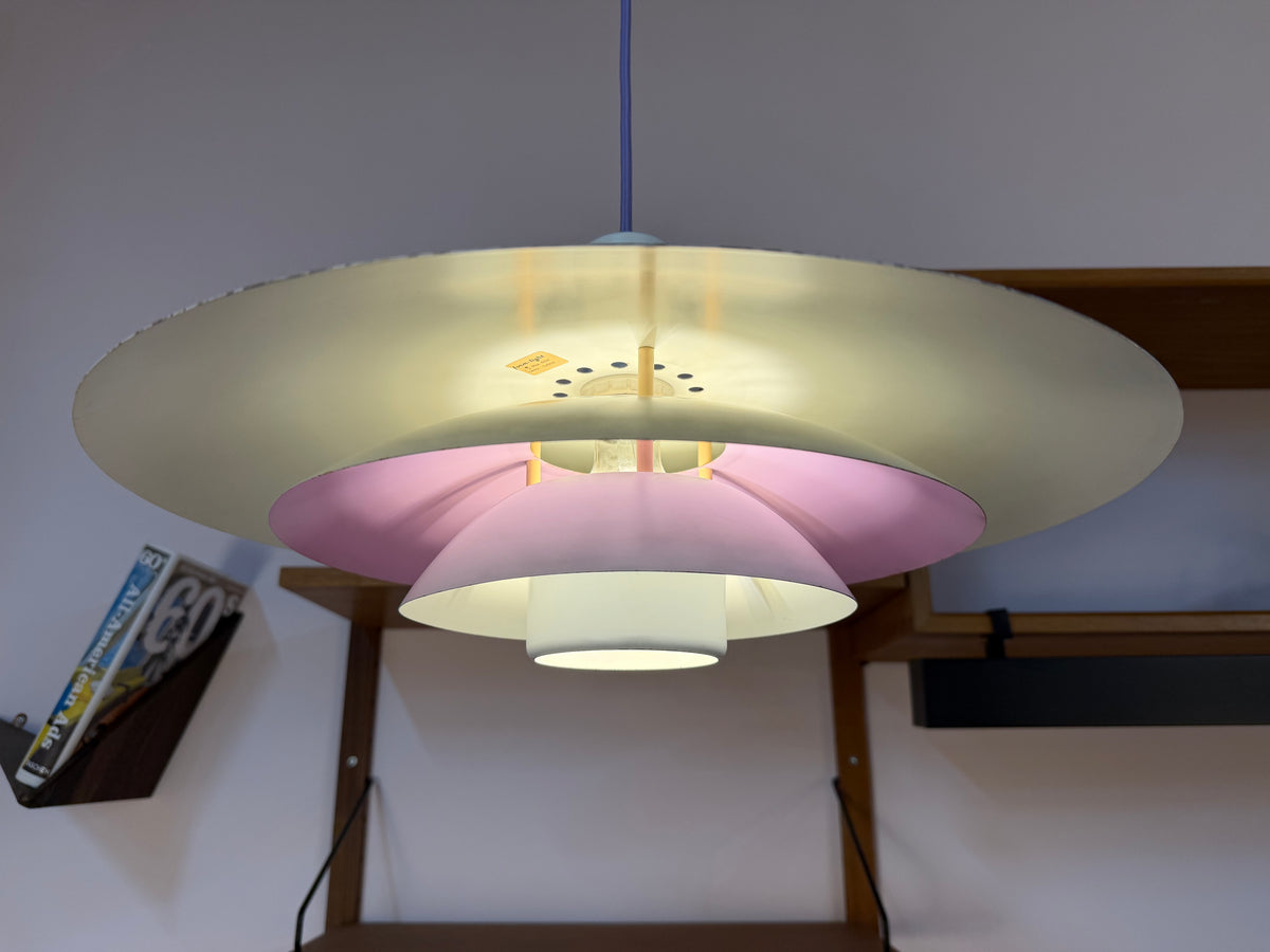 Lamellenlampe weiß lila von Formlight