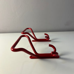 Set: 2x Wandhaken rot Metall