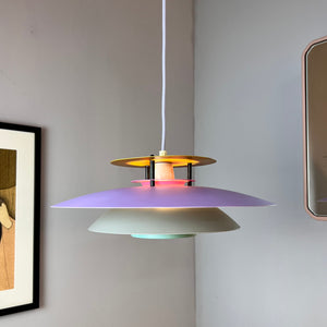 Lamellenlampe neu lackiert lila pink mint