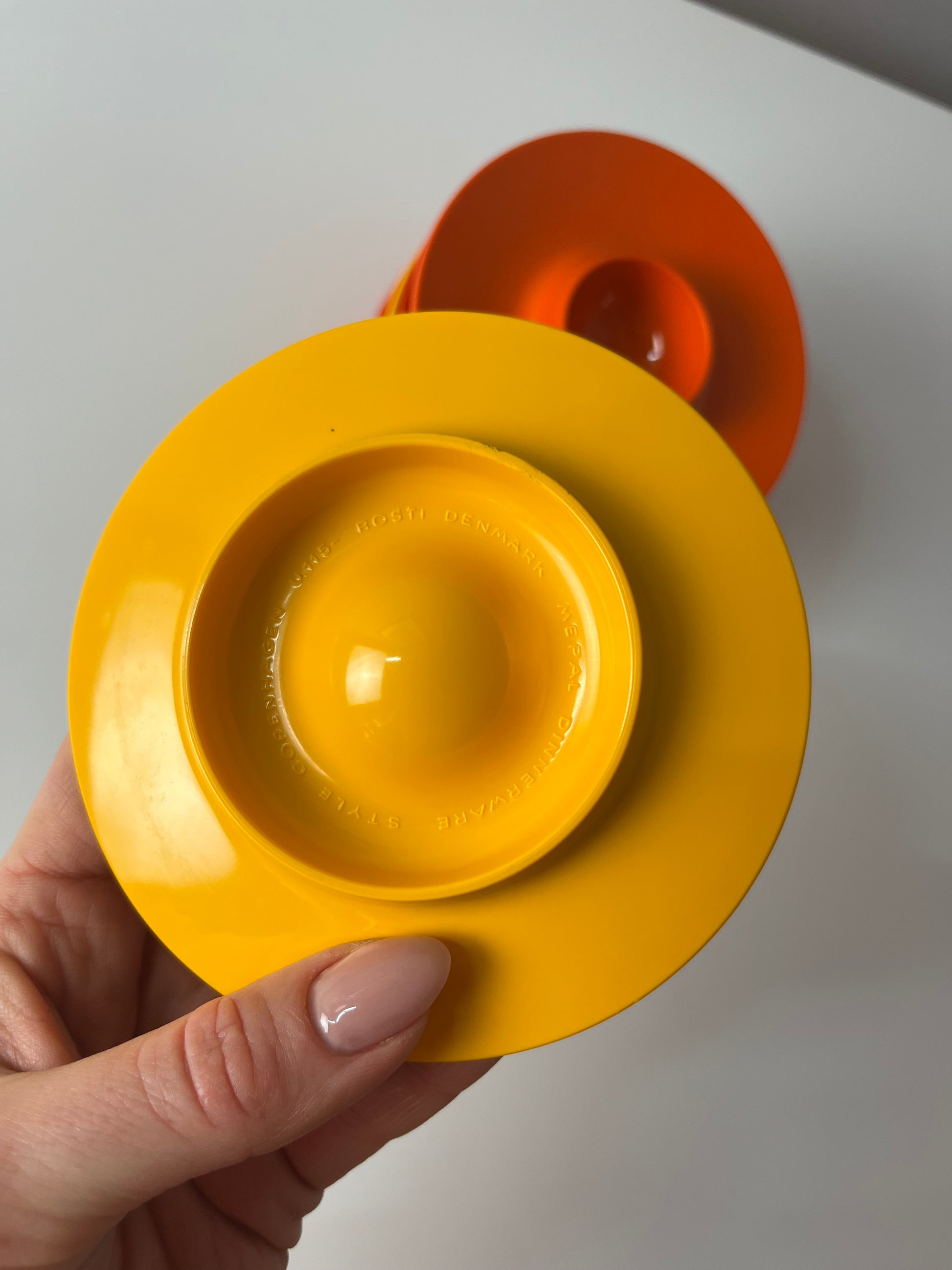 Set: 6x Eierbecher gelb orange rot von Mepal