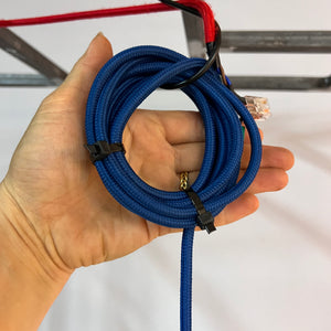Lamellenlampe PH5 weiß blau von Poul Henningsen für Louis Poulsen