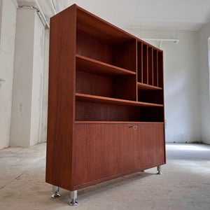 Bücherregal mit Klappfach Teak aus Dänemark