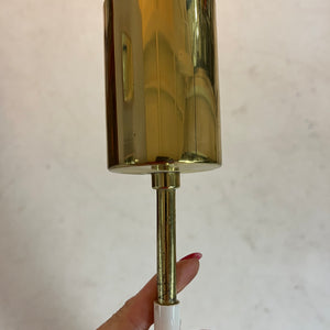 Hängelampe Eisglas Messing von J.T. Kalmar für Kalmar Franken KG