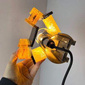 Wandlampe gelb schwarz von Claus Bolby für Cebo