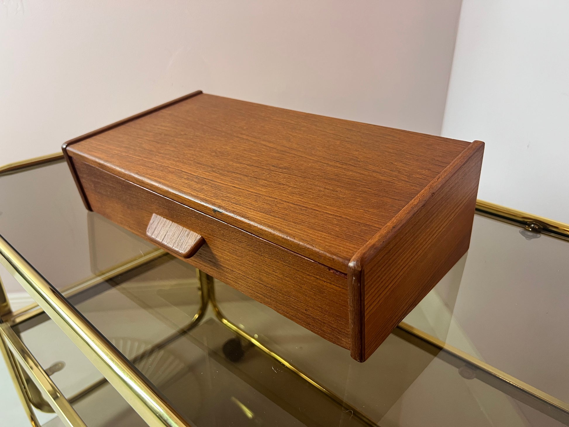 Wandregal Schublade Teak
