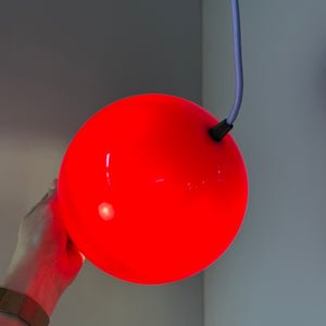 Kugellampe rot Kunststoff aus Dänemark
