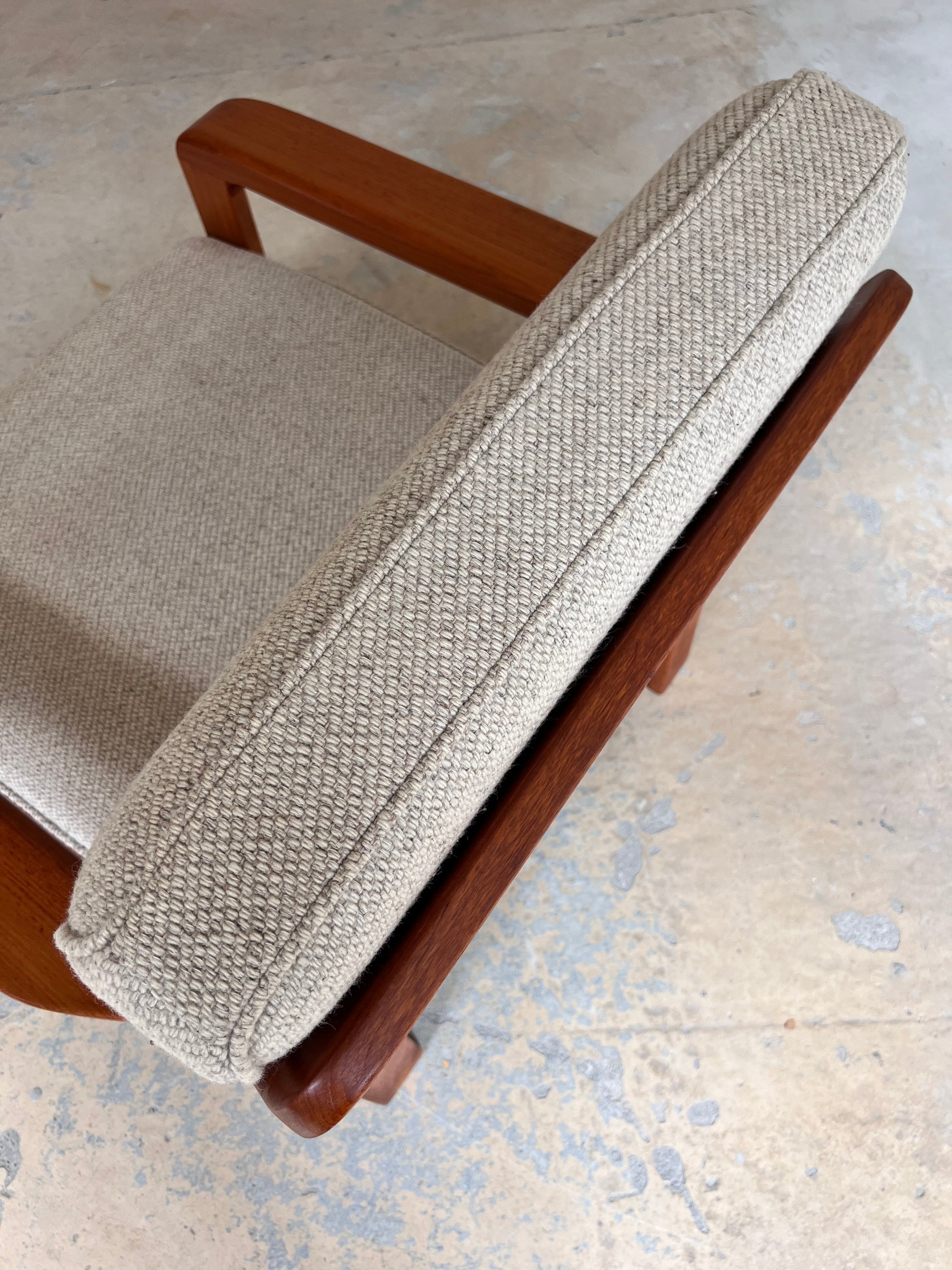 Sessel Teak & Wolle aus Dänemark