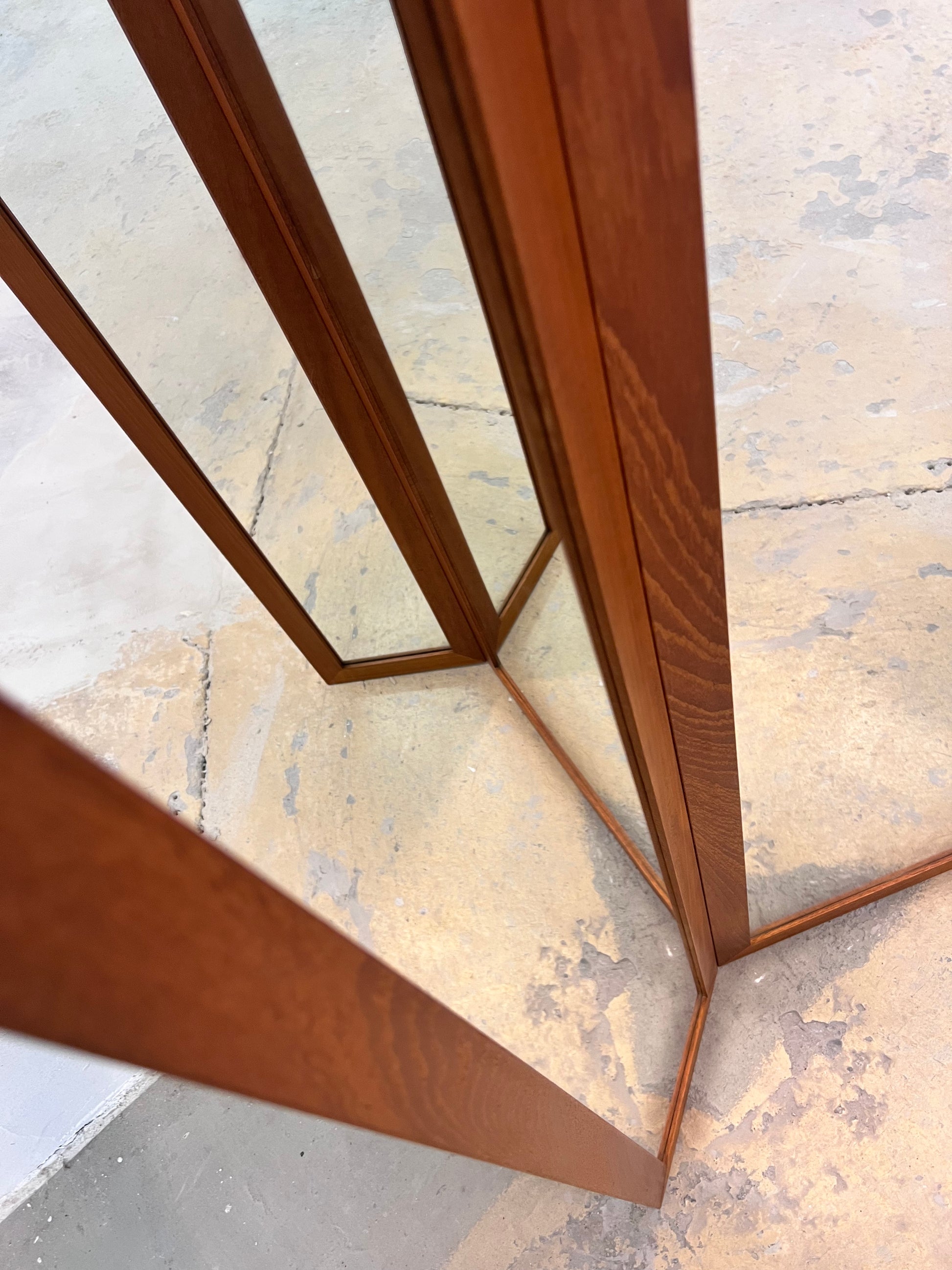 Klappbarer Wandspiegel Teak von Fakse Furniture aus Dänemark