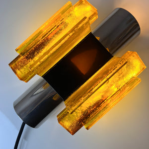Wandlampe gelb schwarz von Claus Bolby für Cebo