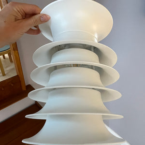 Lamellenlampe Strini weiß Kunststoff