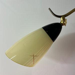 Tischlampe Messing Glas