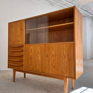 Highboard / Wohnzimmerschrank Typ 602/G Esche von Hellerau aus 1959