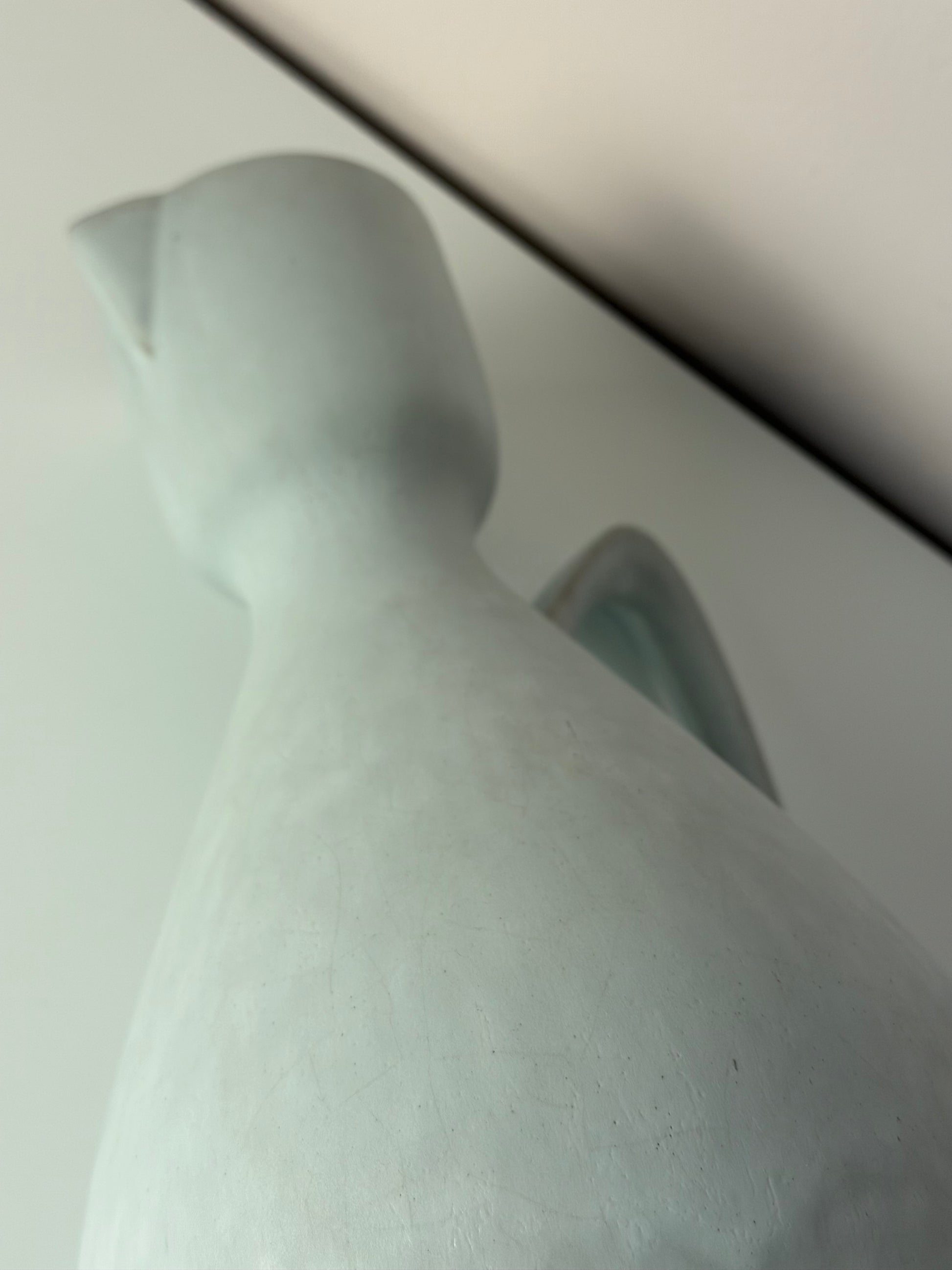 Set: Vase und Karaffe mintgrün weiß Keramik aus Westdeutschland