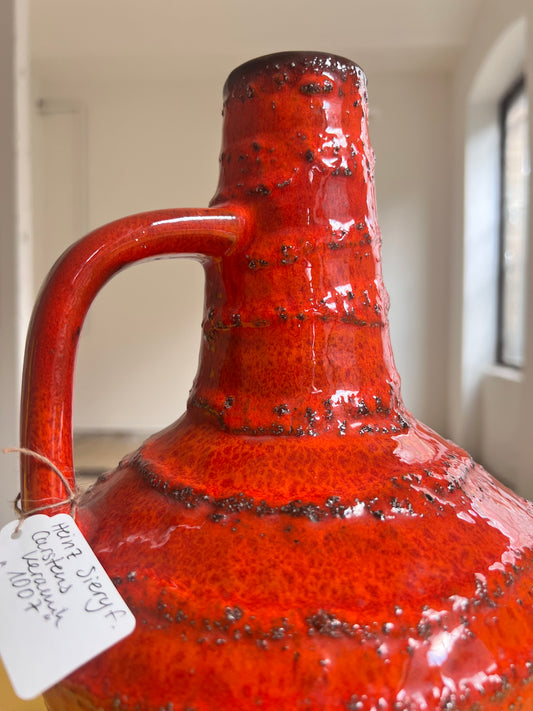 Vase "1007" Fat Lava von Heinz Siery für Carstens Keramik West Germany