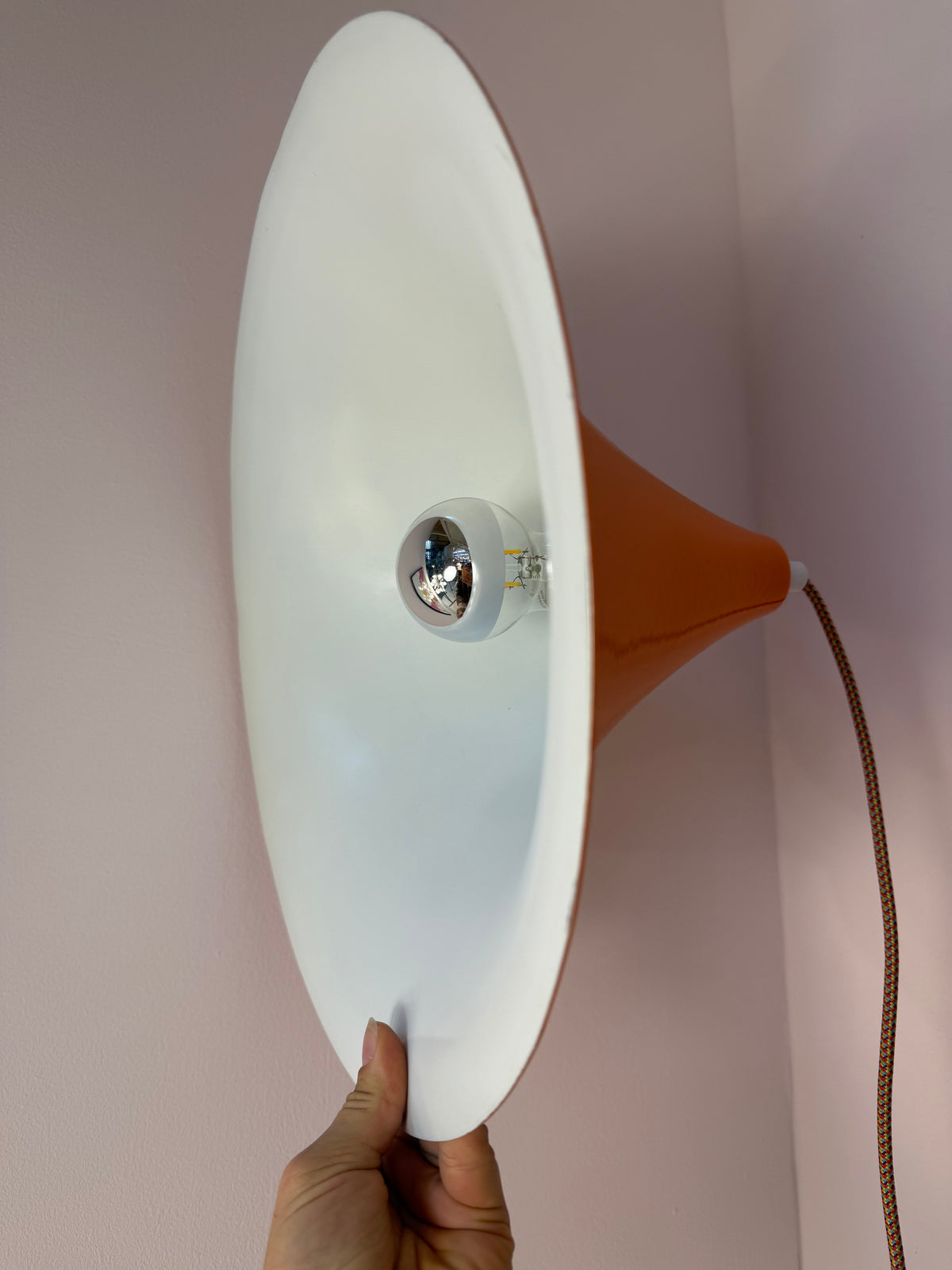Trompetenlampe orange aus Dänemark