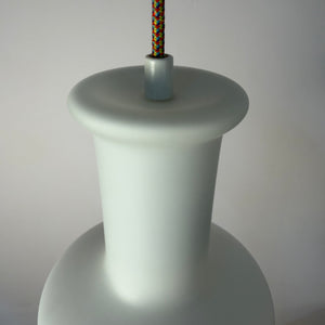 Hängelampe mattweiß Glas aus Dänemark