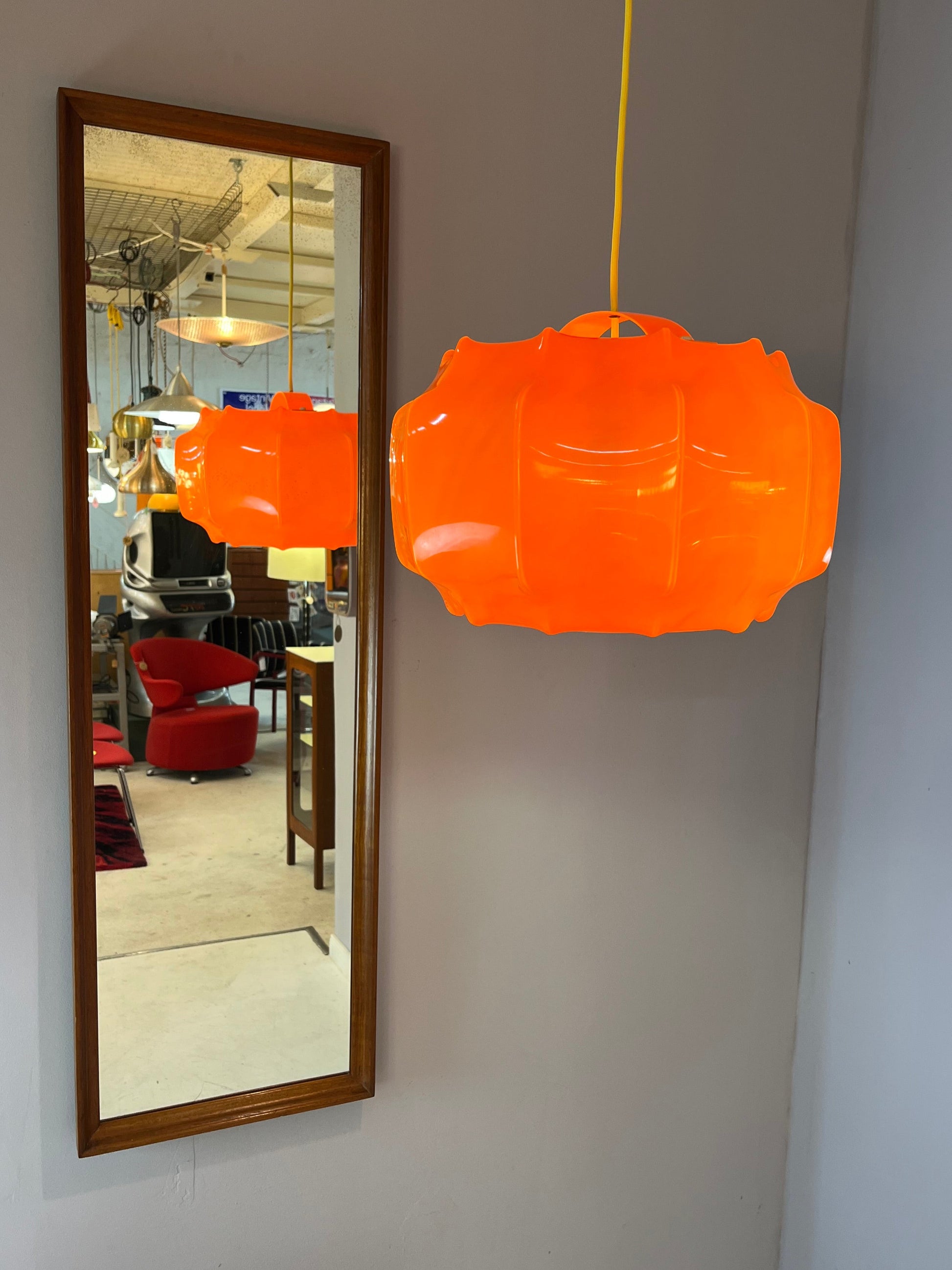 Hängelampe orange Kunststoff von Ilka Plast