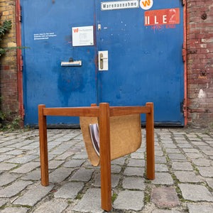 Beistelltisch Teak mit Zeitungsablage & Fliesen aus Dänemark