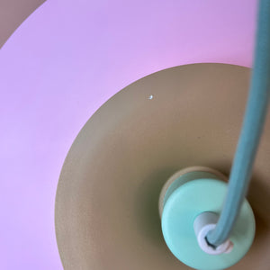 Lamellenlampe neu lackiert rosa mint