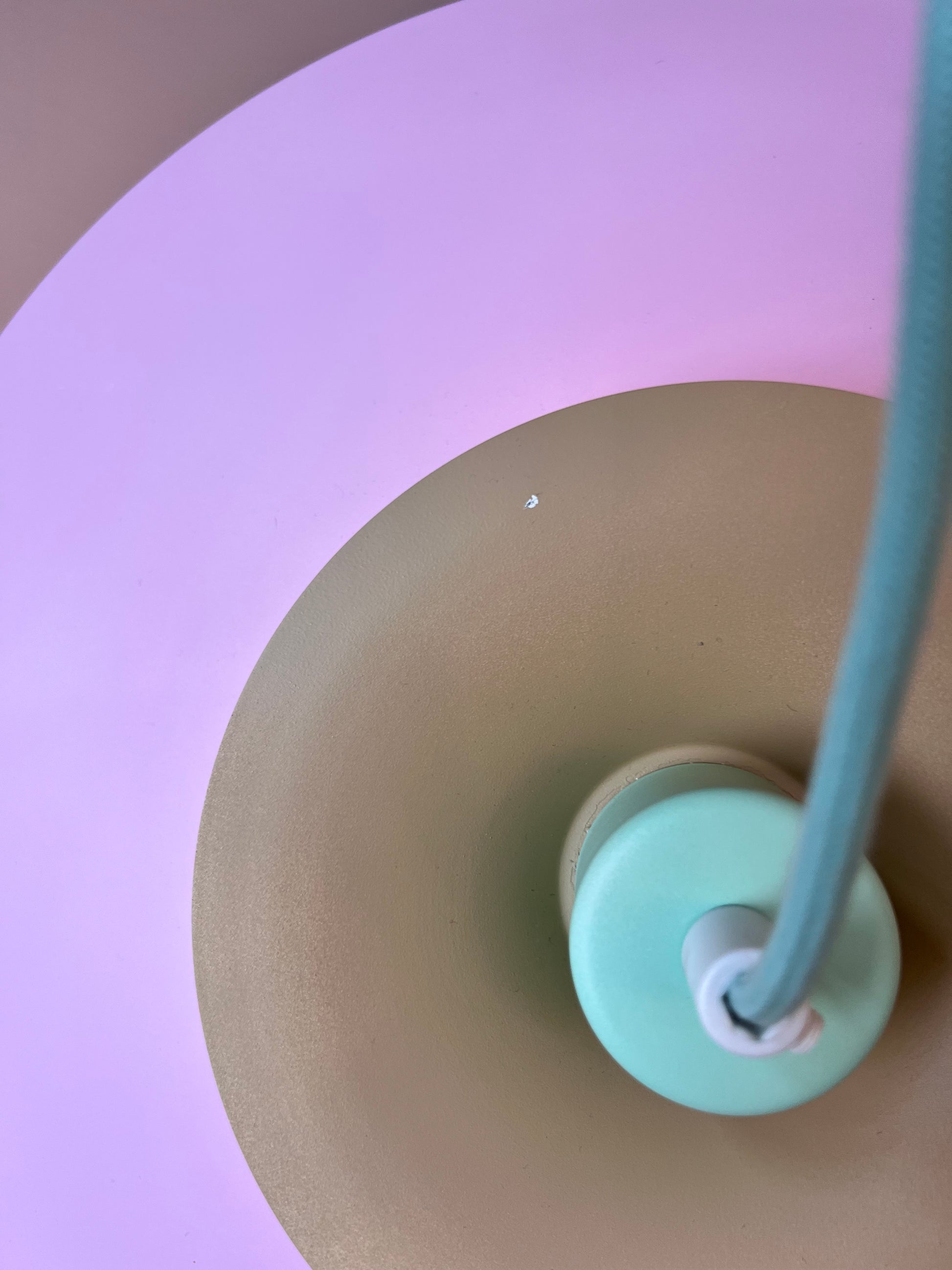 Lamellenlampe neu lackiert rosa mint