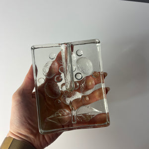 Solifleur Vase mit floralem Muster von Heiner Düsterhaus für Walther Glas