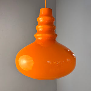 Hängelampe orange Glas von Peill & Putzler