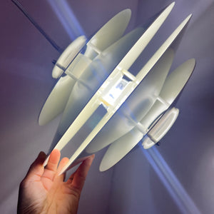 Lamellenlampe weiß
