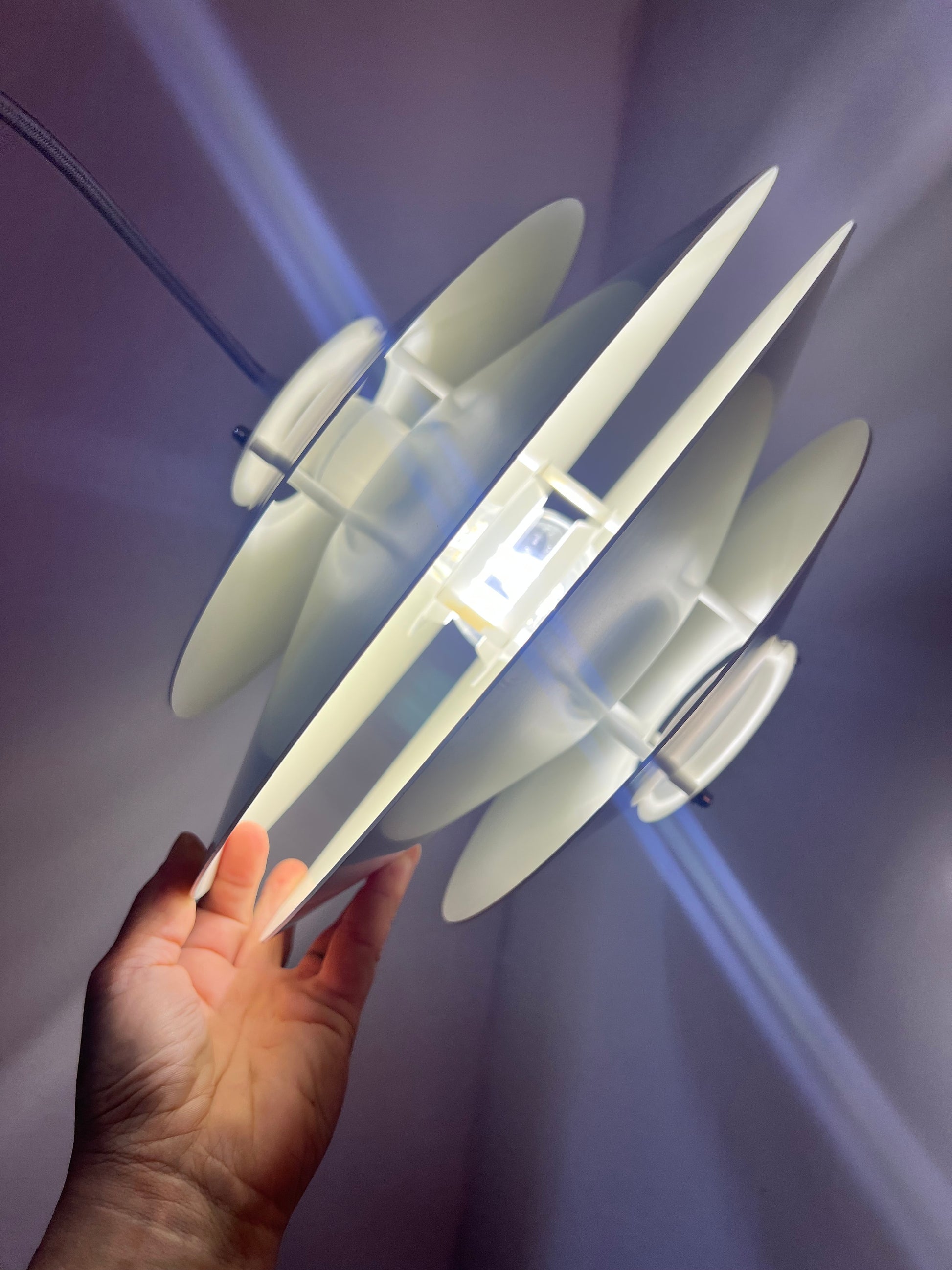 Lamellenlampe weiß