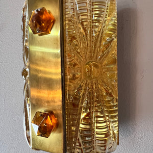 Wandlampe Glas Messing von Vitrika