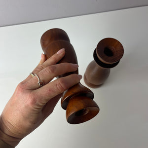 Set: 2x Kerzenständer Teak