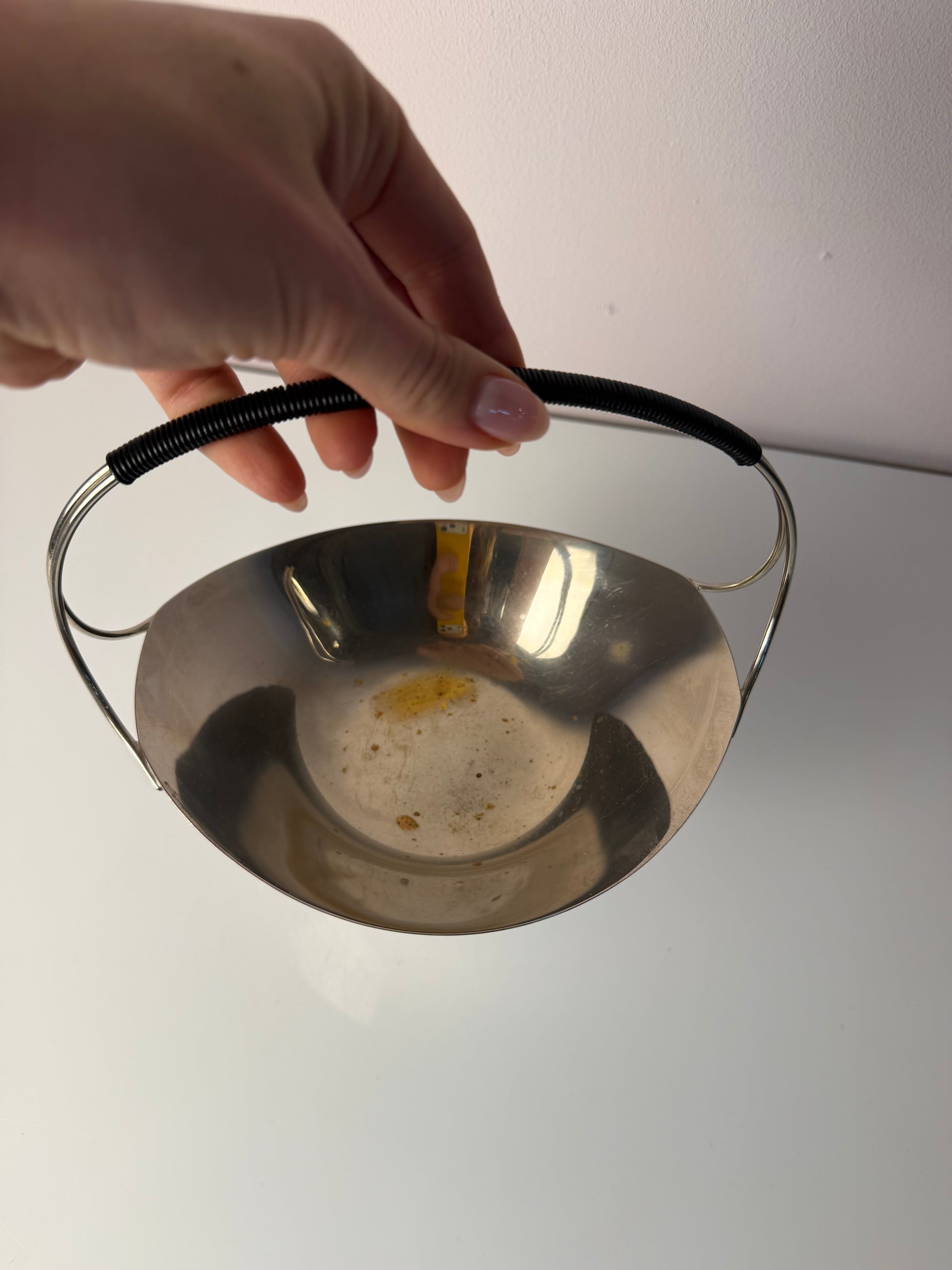 Schale versilbert mit Henkel aus Dänemark