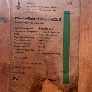 Schrank Typ 602/B Esche von Franz Ehrlich für Hellerau