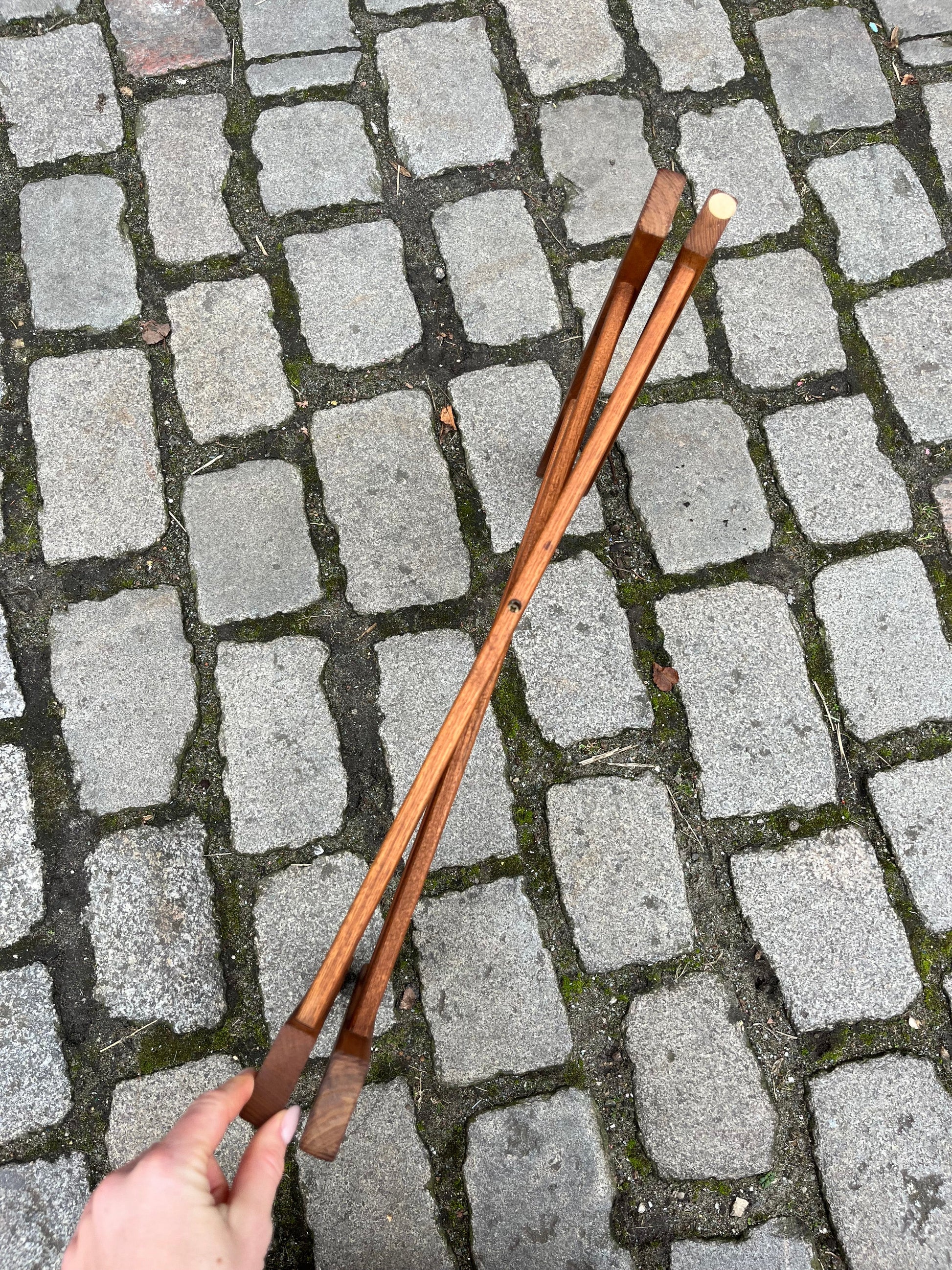 Klappbarer Beistelltisch Teak mit Tablett