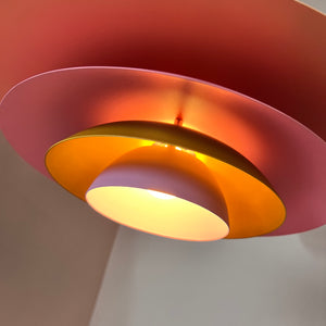 Lamellenlampe neu lackiert rosa orange