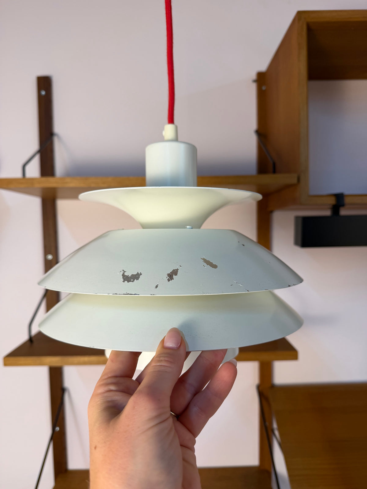 Lamellenlampe weiß aus Dänemark