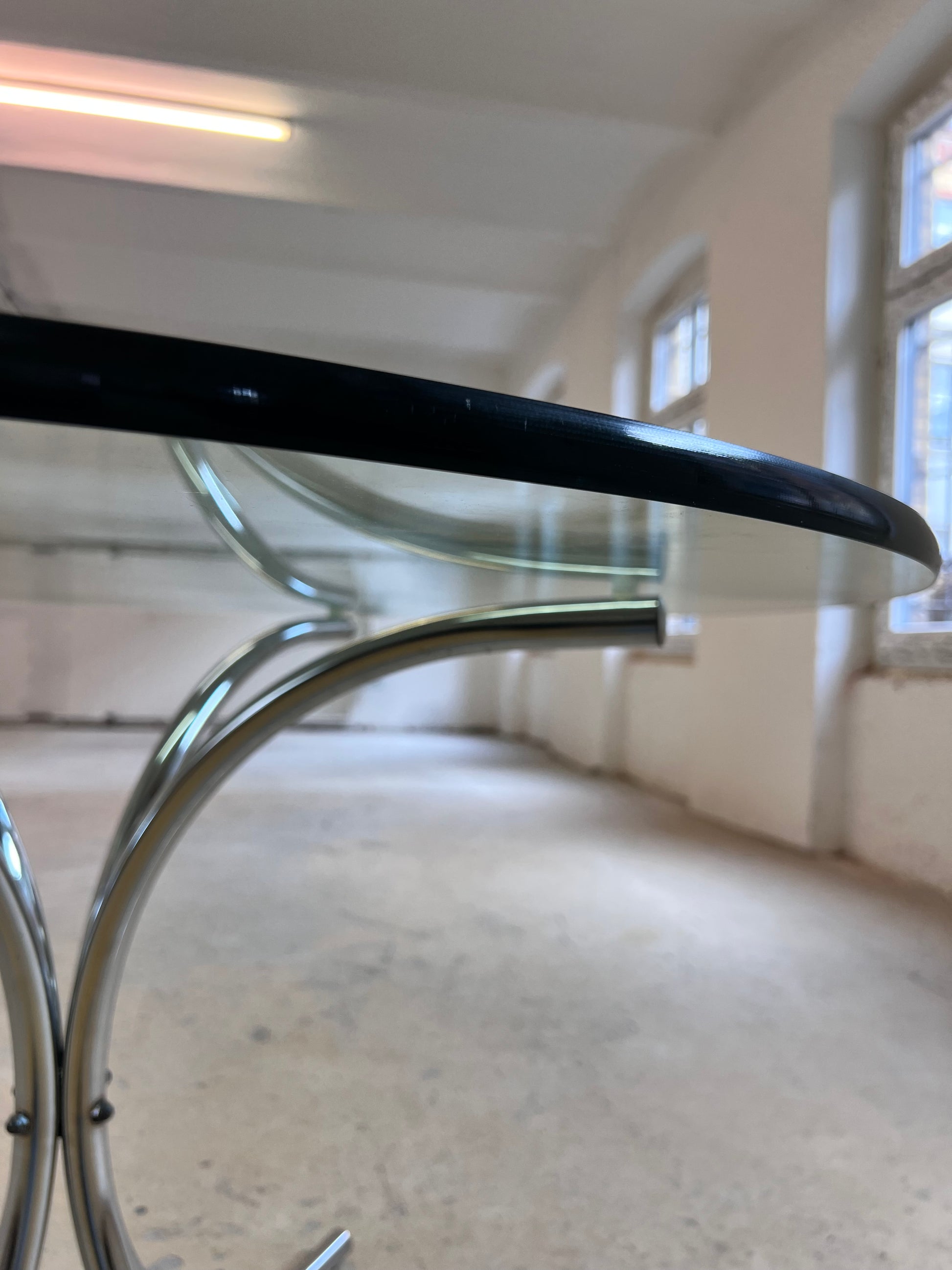 Runder Esstisch Glas & Chrom